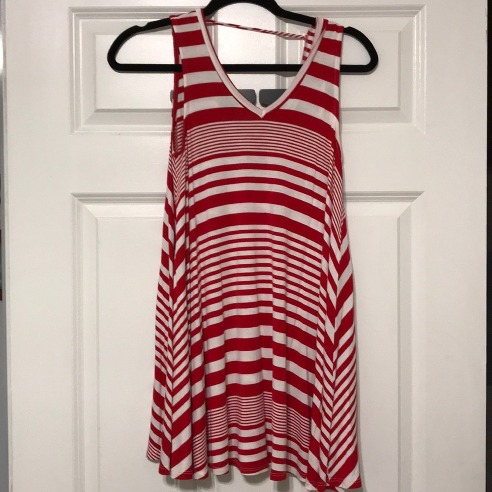 Red & white striped shirt